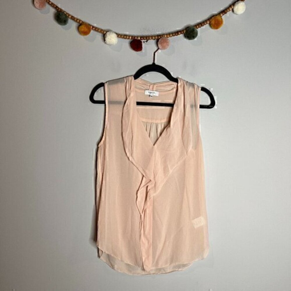 Babaton Aritzia blush pink silk tank top